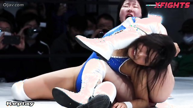 Akibacom - BW-97 BWP 12 Asian Lesbian Wrestling: Blondes vs. Brunettes in a Boxing Ring