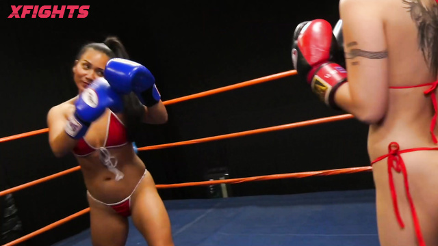 DT Wrestling - DT-1878HD Lulu Chu vs Lana Violet Nude Boxing and Fist-fighting Match