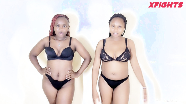 Black Beauty Bra lers - Eunice vs Jenni - Attacking her titties