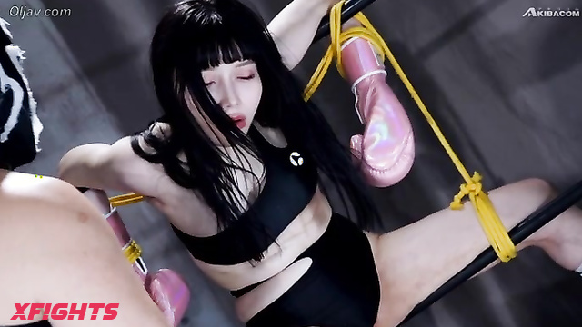 Akibacom - BOIB-05 Hinami Ishikawa’s Topless Mixed Boxing Punches Crush Opponent in Ring