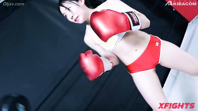 Akibacom - BOIB-06 Hikaru Minazuki’s Topless Mixed Boxing Punches End in Ring Domination