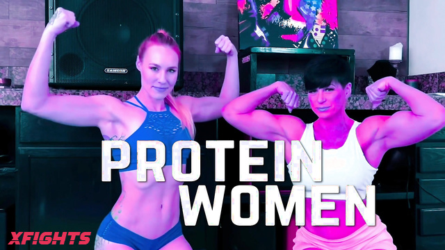 Protein Wrestling - Ruby Blue vs Paris Love - Locked in a relentless struggle