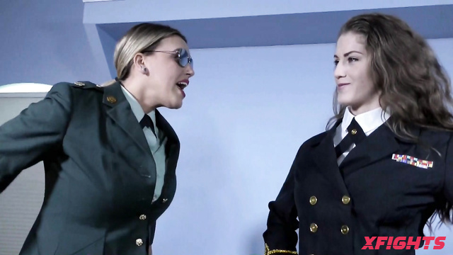 The Lgz Clip Store - Megan Jones vsTerra Mizu - Army Takes on Navy in a Tickle Battle