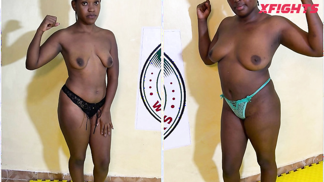 Nairobi Wrestlers - Reen vs Nelly - Wrestling Between Strong Ebony Womens