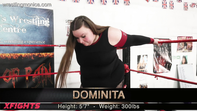 Shiny Pro Ring Girls - Dominita vs Rebel - Two BBWs have a brutal fight in the ring
