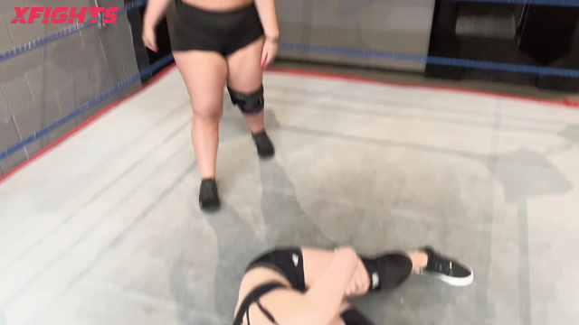 Nadia Sapphire - 555 - BBW & Blonde hard dominating and humiliating each other on the ring
