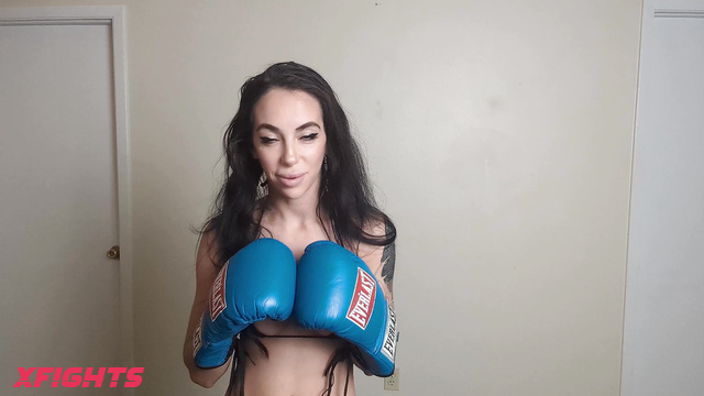 Koven Fights - Koven - Sexy girl in boxing gloves talks dirty to you & makes you jerk off