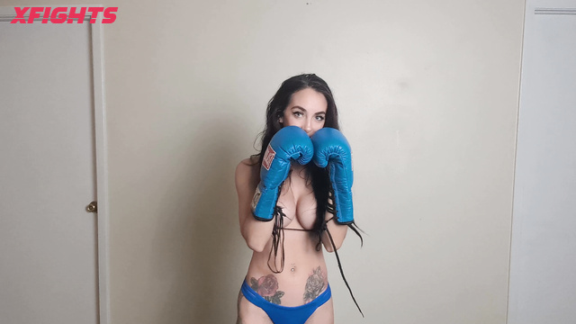 Koven Fights - Koven - Sexy girl in boxing gloves talks dirty to you & makes you jerk off