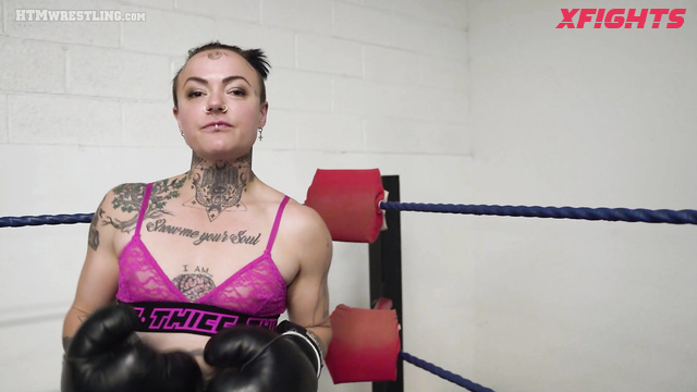 HitTheMatBoxingAndWrestling - Lady & Raven Sparring turned into lesbian sex with a strapon