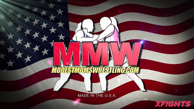 Modest Moms Wrestling - Melissa & Alexandria Hard Boxing Sparring of Two Brunettes