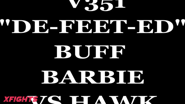 MWU Videos - V351 Buff Barbie vs Hawk - Girl dominates guy in wrestling