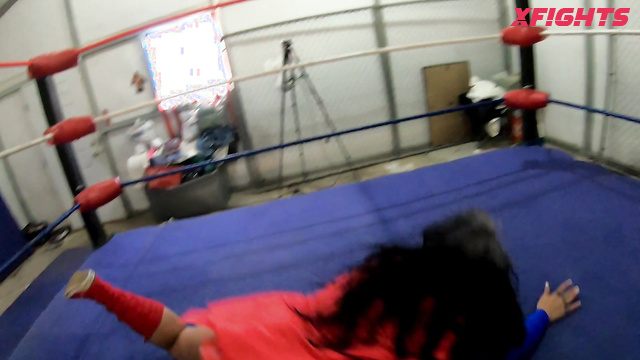 Modest Moms Wrestling - Alexandria - POV brutal beating & humiliation of a girl in the ring