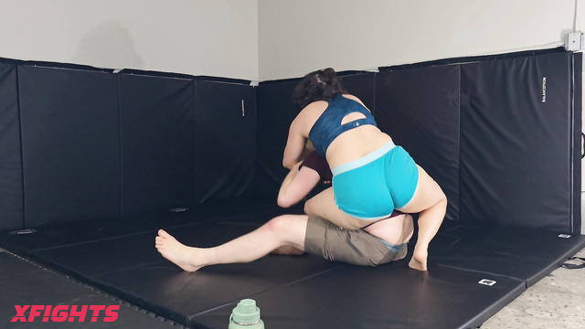 Mixed Wrestling Encounters - Mistress Rosette - Girl harshly dominates and humiliates guy