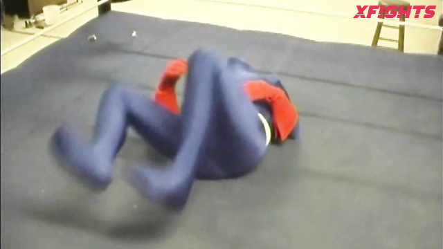 Sexy Fighting Women - Red & Atomic - Girl harshly dominates and beats guy in the ring