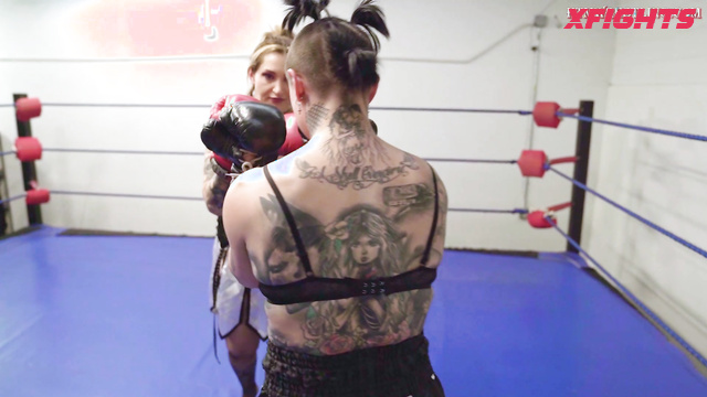 HitTheMatBoxingAndWrestling - Vira & Raven - Boxing match turns into lesbian strapon sex