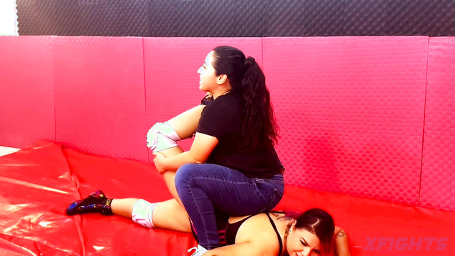 Candy Wrestler Production - Candy & Mimi - Girlfriends had a brutal fight on the mats