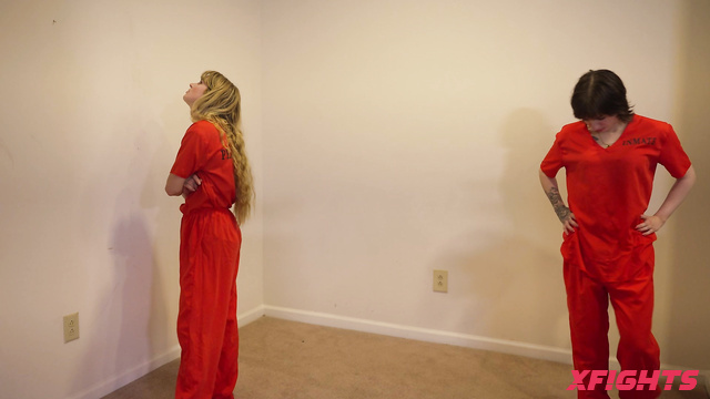 Girl Fight Champion - Charlie & Seven - Two sexy prisoners got into a brutal catfight