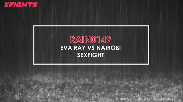 Mr Rain's Sexy Wrestling - Eva Ray & Nairobi - Interracial lesbian sex between two hotties