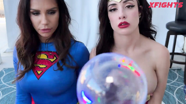 CC Productions - Ama, Christina, Remy & Milana - Busty milfs throw lesbian cosplay party