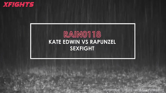 Mr Rain's Sexy Wrestling - Kate vs Rapunzel BBW staged a lesbian fight with a fragile girl