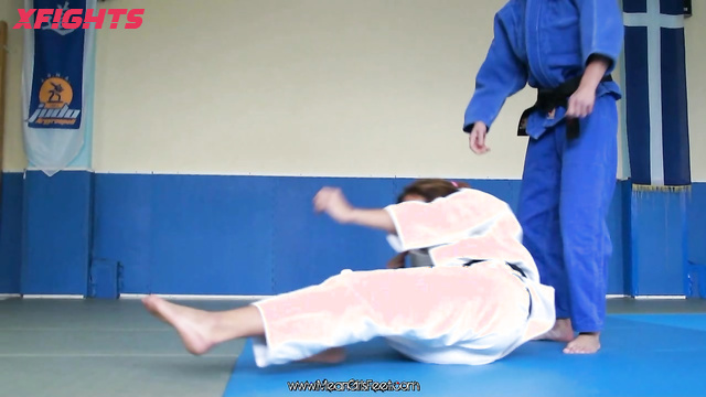 MeanGirlsFeet - A tough karate sparring match between two cute girls