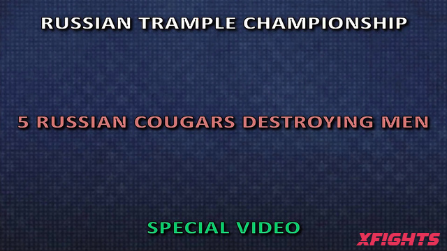 Russian Trample Championship - Four girls dominate a guy in wrestling