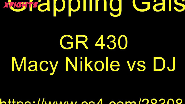 Grappling Gals - Gr 430 - Macy & Dj - Sexy blonde smothers fat guy with her ass and feet