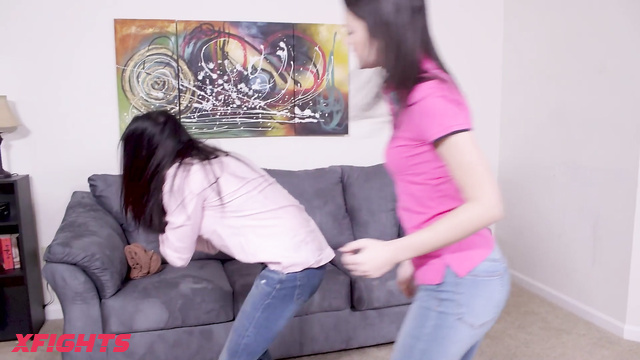 Seductive Studios - Two sexy brunettes had a brutal fight in the living room