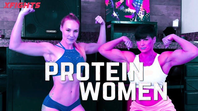 Protein Wrestling - Pamla & Tilly - Strong girls started arm wrestling