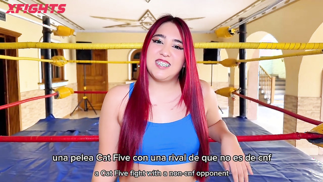 Wrestling N More - Elektra vs Tsuki - A real catfight in the boxing ring