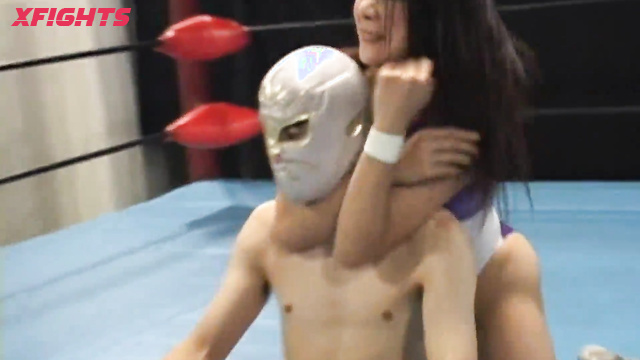 Angel House - AST-01 Young hottie dominates big guy at the ring