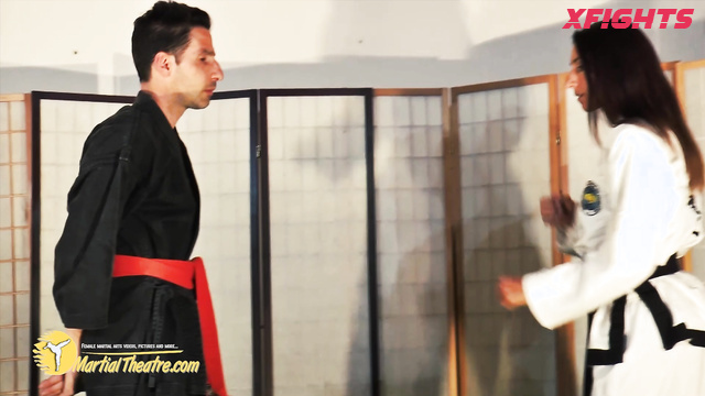 Martial Fetish - Alison & Marco - Karate fight with a hot milf