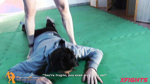 Fightingdream Video Store - Debby & Marco - Girl brutally dominates her boyfriend