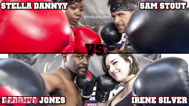 HitTheMatBoxingAndWrestling - Sam, Irene, Darrius & Stella, Hardcore boxing with hot girls