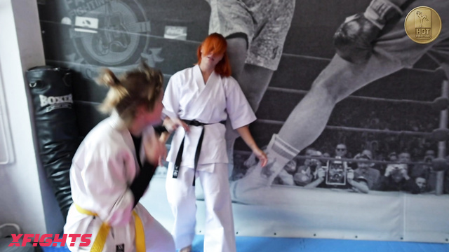 Mixfights - Nastya - Sweet girls staged a tough karate fight