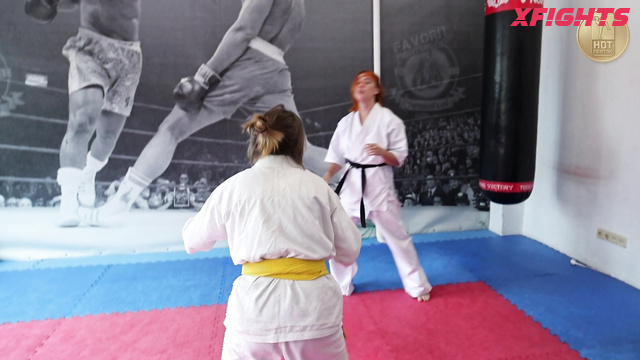 Mixfights - Nastya - Sweet girls staged a tough karate fight