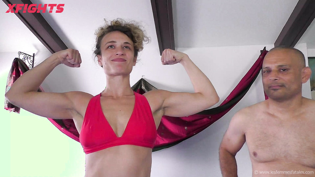 Les Femmes Fatales Productions - Brooklyn & Alex - Strong milf wrestles a guy on the mats