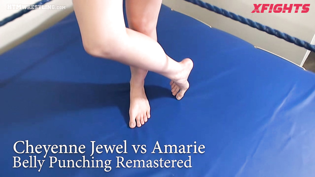 Hit the Mat Boxing and Wrestling - Cheyenne vs Amarie Real Belly Punching