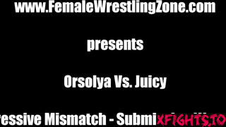 Female Wrestling Zone FWZ - Orsolya vs Juicy: Aggressive Mismatch - Submission Wrestling