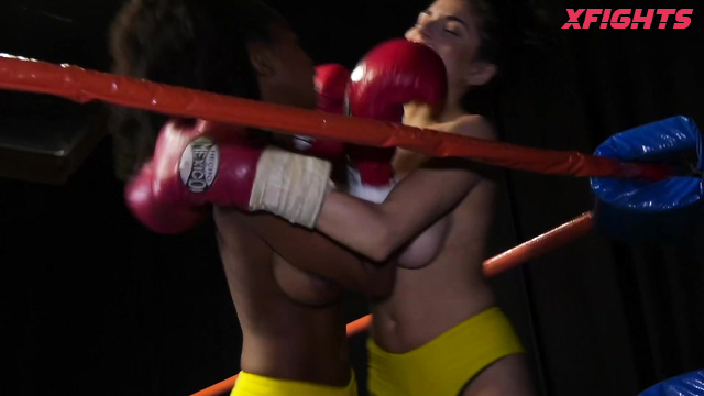 Darcie Dolce Topless Boxing