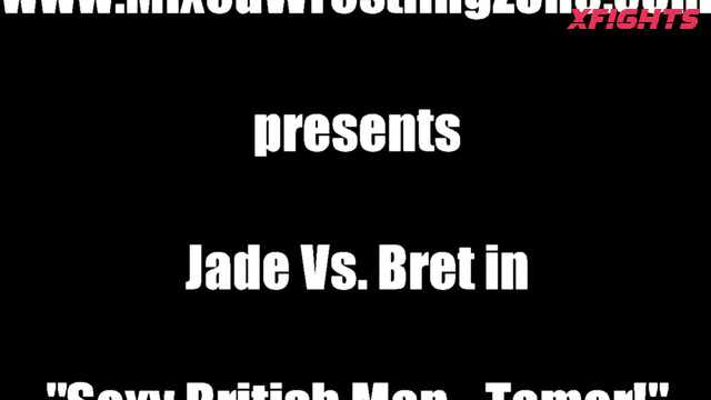 Mixed Wrestling Zone MWZ - Jade vs Bret (Sexy British Man - Tamer!)