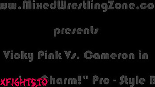Mixed Wrestling Zone MWZ - Vicky Pink vs Cameron (Three's a Charm! - Pro-Style Bout)