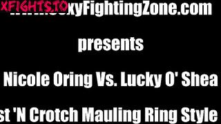 Sexy Fighting Zone SFZ - Nicole Oring vs Lucky O'Shea (Breast'N Crotch Mauling Ring Style Bout)