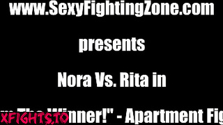Sexy Fighting Zone SFZ - Nora vs Rita (I Am The Winner) Apartment Fight