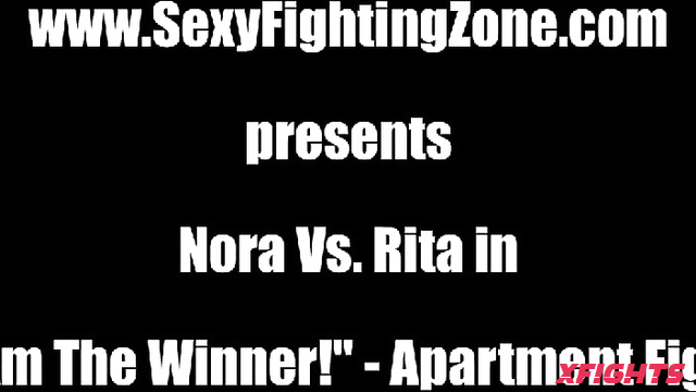 Sexy Fighting Zone SFZ - Nora vs Rita (I Am The Winner) Apartment Fight