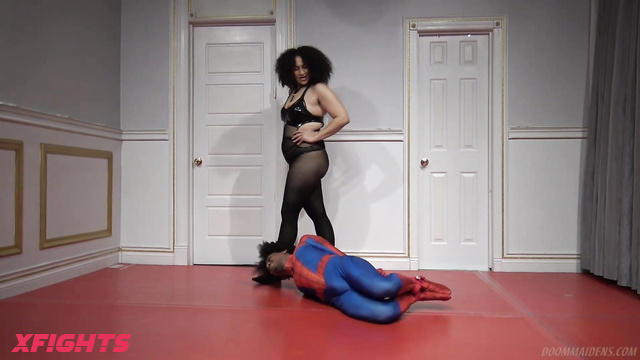 Doom Maidens Wrestling - Villainess Triumph! KK Qing Dominates SpiderMan El Nino