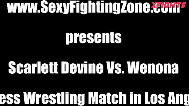 Sexy Fighting Zone SFZ - Scarlett Devine vs Wenona Topless Wrestling Match in Los Angeles