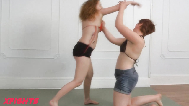 LadyFist Clips Store - LF273 - Nikita & Kayla - Red-haired girls wrestle hard on the mats