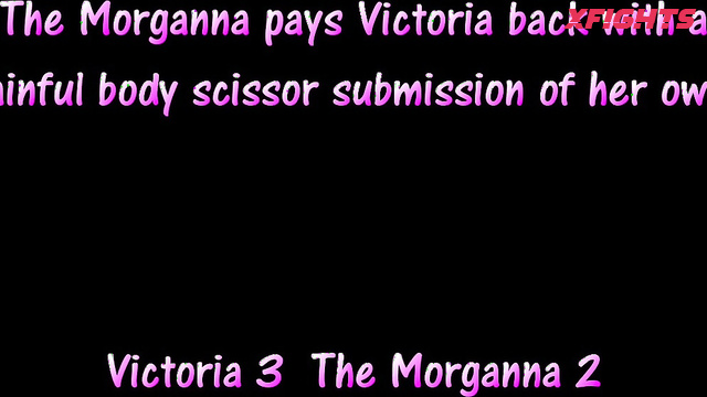Freshfite Female Fighting - Morganna & Victoria - Fight between tattooed girls in the ring