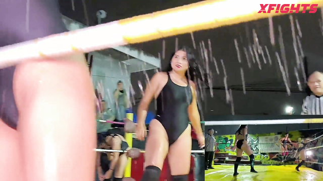 Wrestling N More CLF - Jade, Shak vs Helen, Atenea - Brutal foursome at the ring